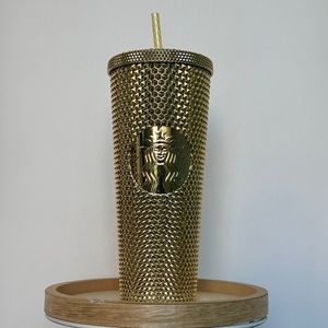 Brand New Gold Chrome Studded Tumbler
